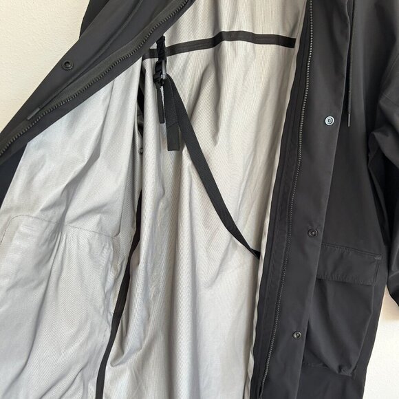 Nike Jacket NikeLab Collection Oversize Black Rain Coat Parka AV8282 - Picture 12 of 15